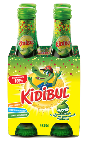 Afbeeldingen van KIDIBUL SPRANKELEND APPELSAP 0° 20CL 4PACK
