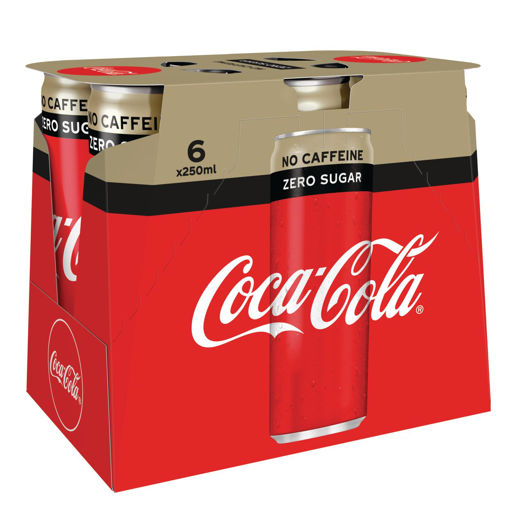 Afbeeldingen van COCA COLA ZERO NO CAFFEINE BLIK 6X25CL
