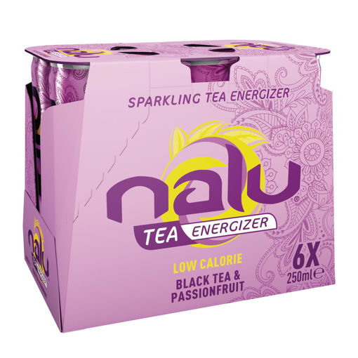 Afbeeldingen van NALU BLACK TEA & PASSION FRUIT BLIK 6X25CL