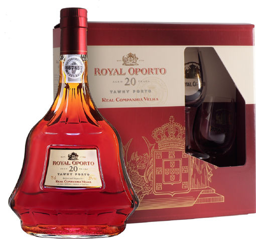Afbeeldingen van ROYAL OPORTO 20YEARS GESCHENKDOOS 75CL+ 2 GLAZEN