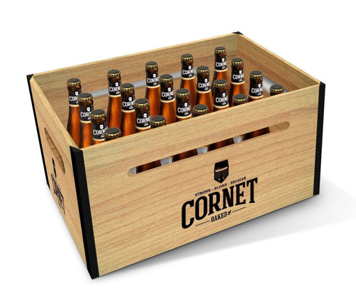Afbeeldingen van CORNET OAKED HOUTEN KIST 20X33CL
