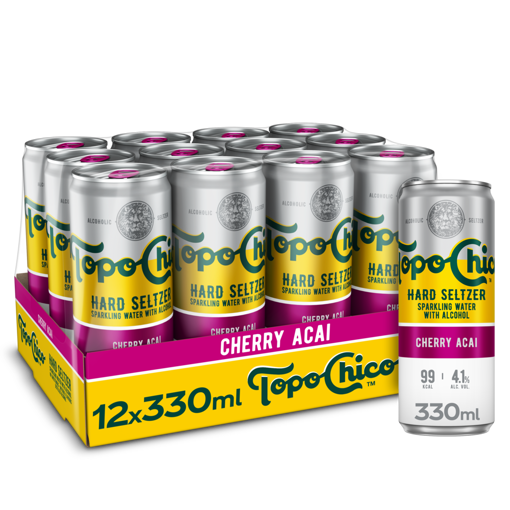 Afbeeldingen van TOPO CHICO HARD SELTZER CHERRY ACAI BLIK 12X33CL
