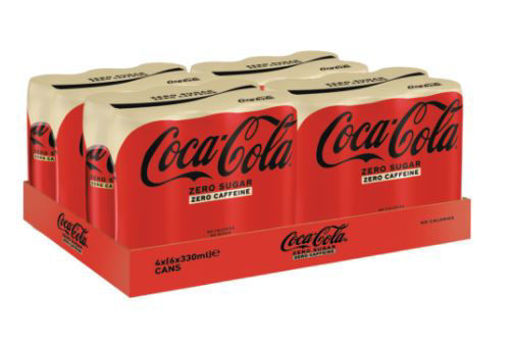 Afbeeldingen van COCA COLA ZERO NO CAFFEINE BLIK 4X6X33CL