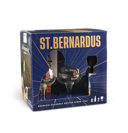 Afbeeldingen van ST.BERNARDUS DEGUSTATIESET 6X33CL + 2 GLAZEN