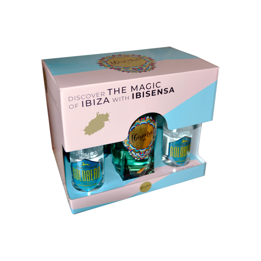 Afbeeldingen van Ibisensa + 4 Goldberg Mediterranean 20 cl 41° 0.5L Gift Box