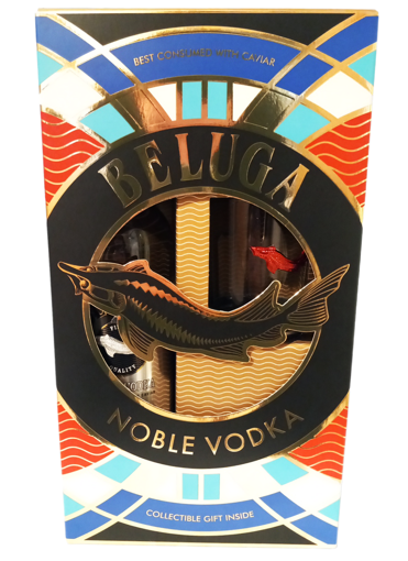 Afbeeldingen van BELUGA + GLAS GIFT SET 70CL