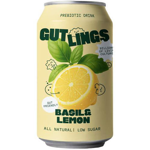 Afbeeldingen van GUT LINGS PROBIOTIC BASIL & LEMON 12X33CL