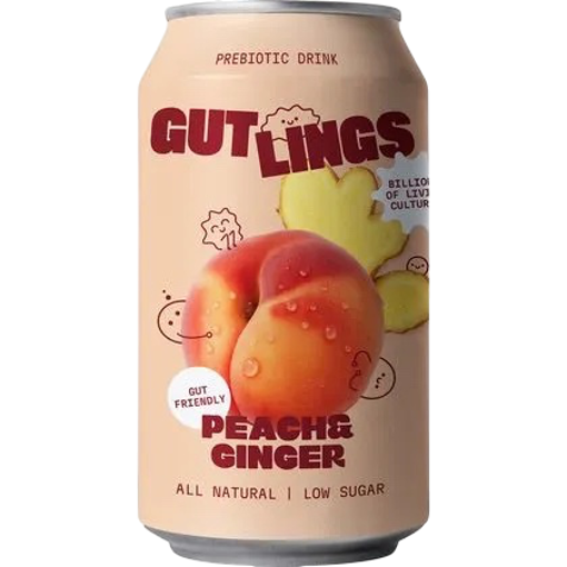Afbeeldingen van GUT LINGS PROBIOTIC PEACH & GINGER 33CL