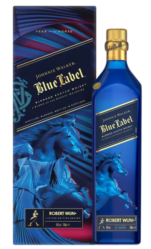 Afbeeldingen van JOHNNIE WALKER BLUE NEW YEAR HORSE 40° 70CL